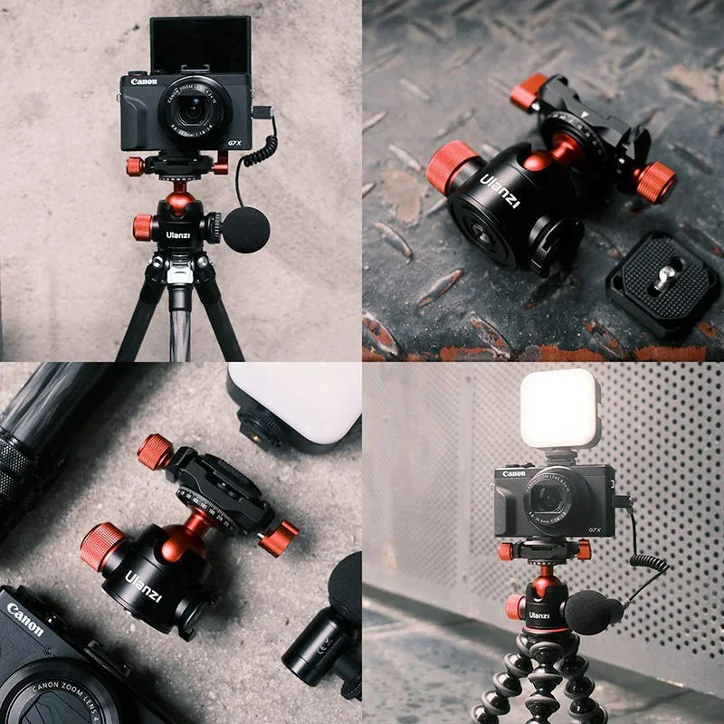 Ulanzi U-70 Kulledsfäste Vlog mit 360-Grad-Grader – Aluminium