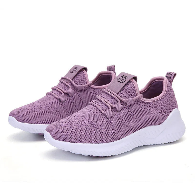 Lightweight Elastic Mesh Women's Breathable Running Shoes