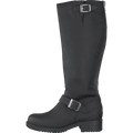 High Zip Back Black Shiny Silver