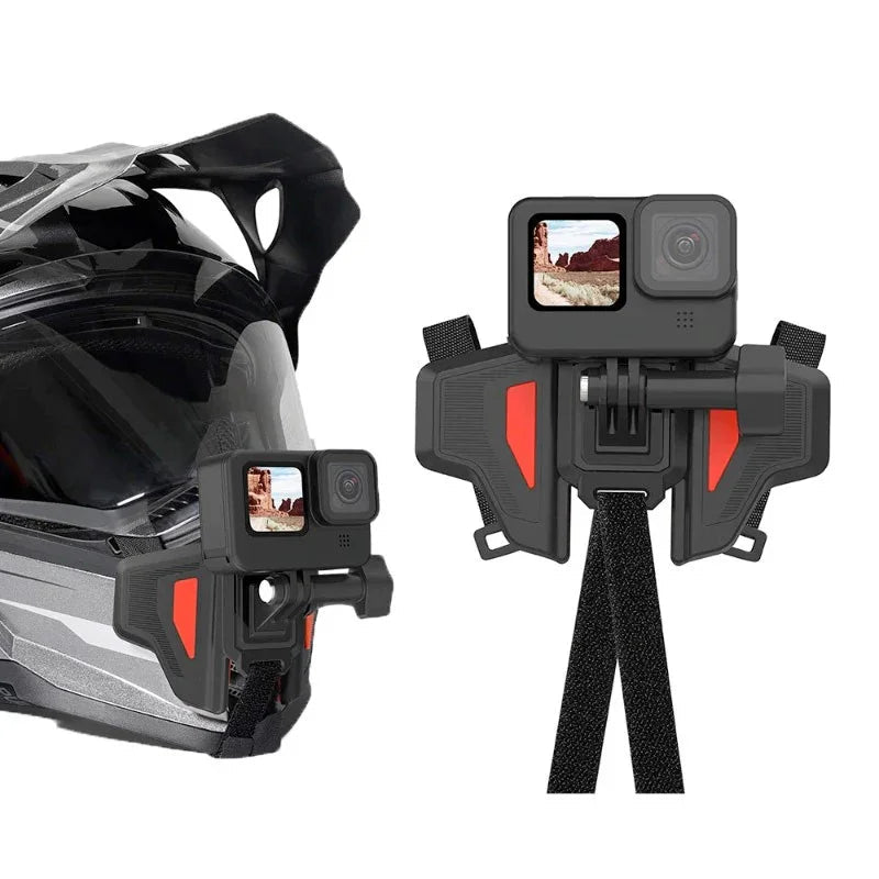 Telesin Fäste für hjälm vid haka - GoPro-fäste - Vikbar