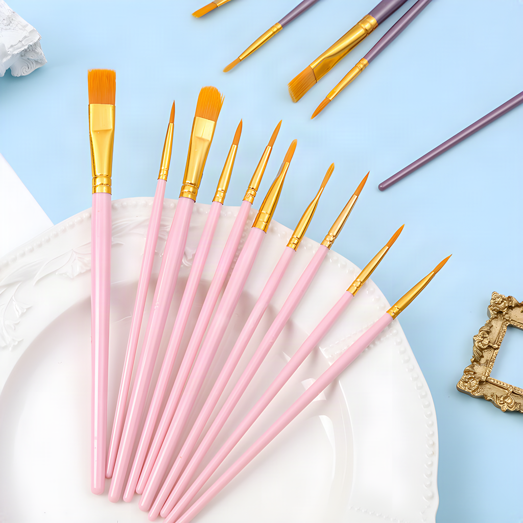 Ten-Piece Artist Paintbrush Set