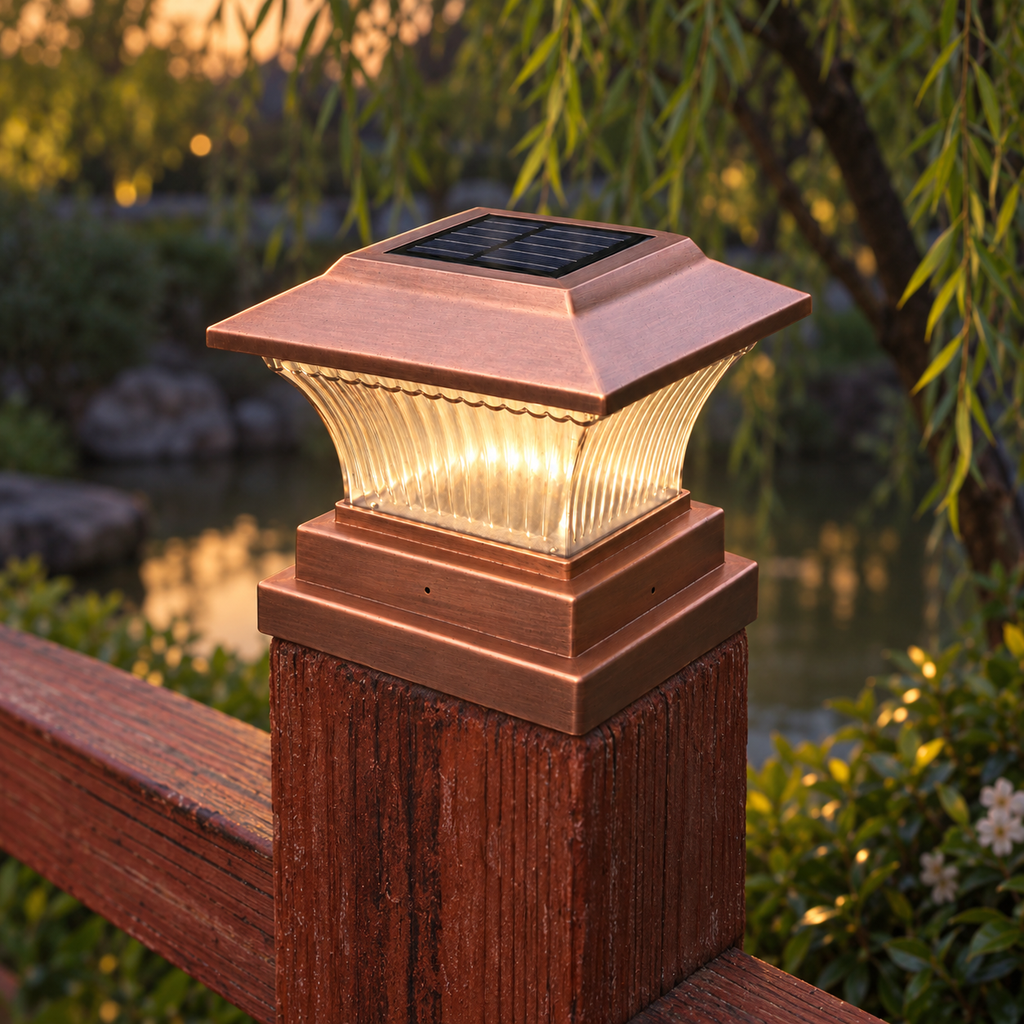 Bronze Solar Post-Cap Light