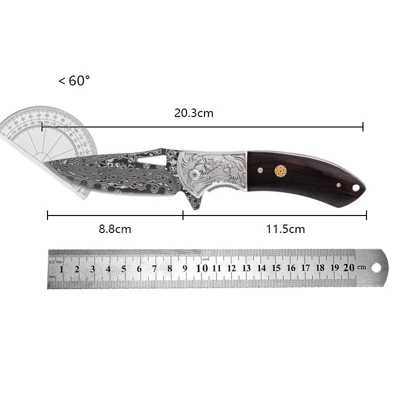 Klappmesser aus Damaszenerstahl