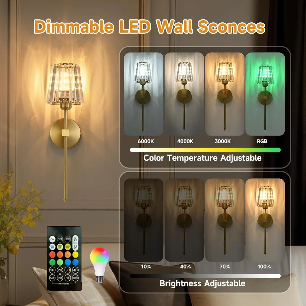 LED RGB Rechargeable Wall Lamp