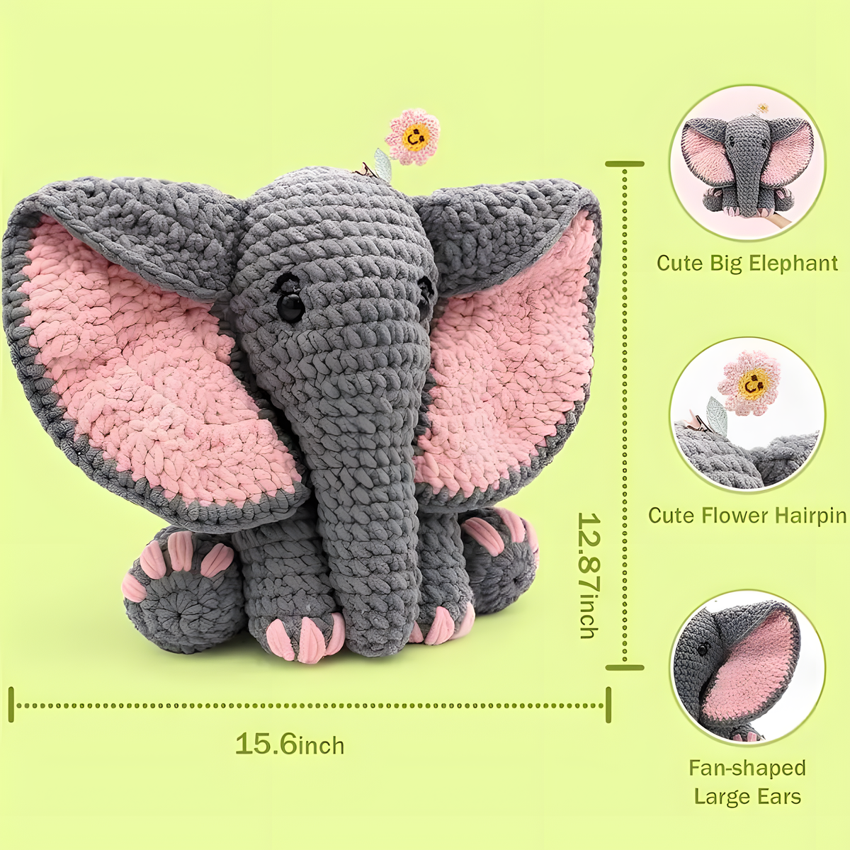 Beginner Elephant Crochet Kit