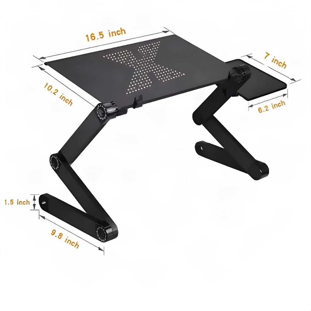Adjustable Laptop Desk with Cooling Fan
