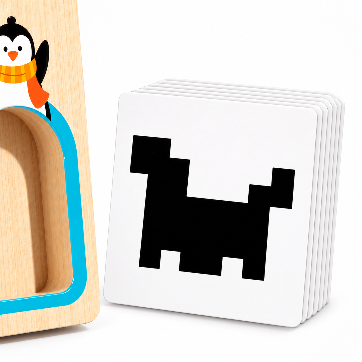 Penguin Wooden Block Puzzle Board