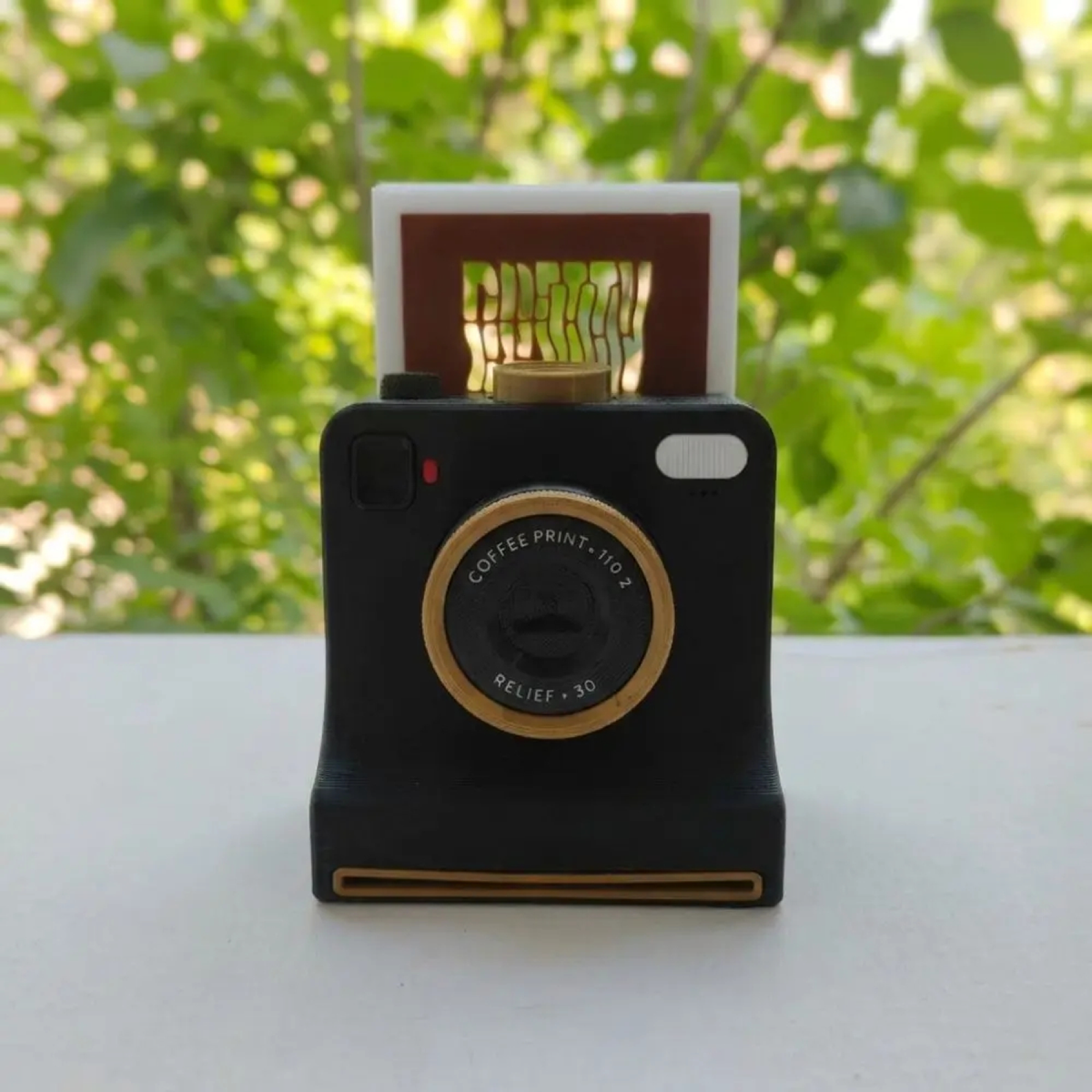 Camera-Shaped Latte Art Stencil Tool