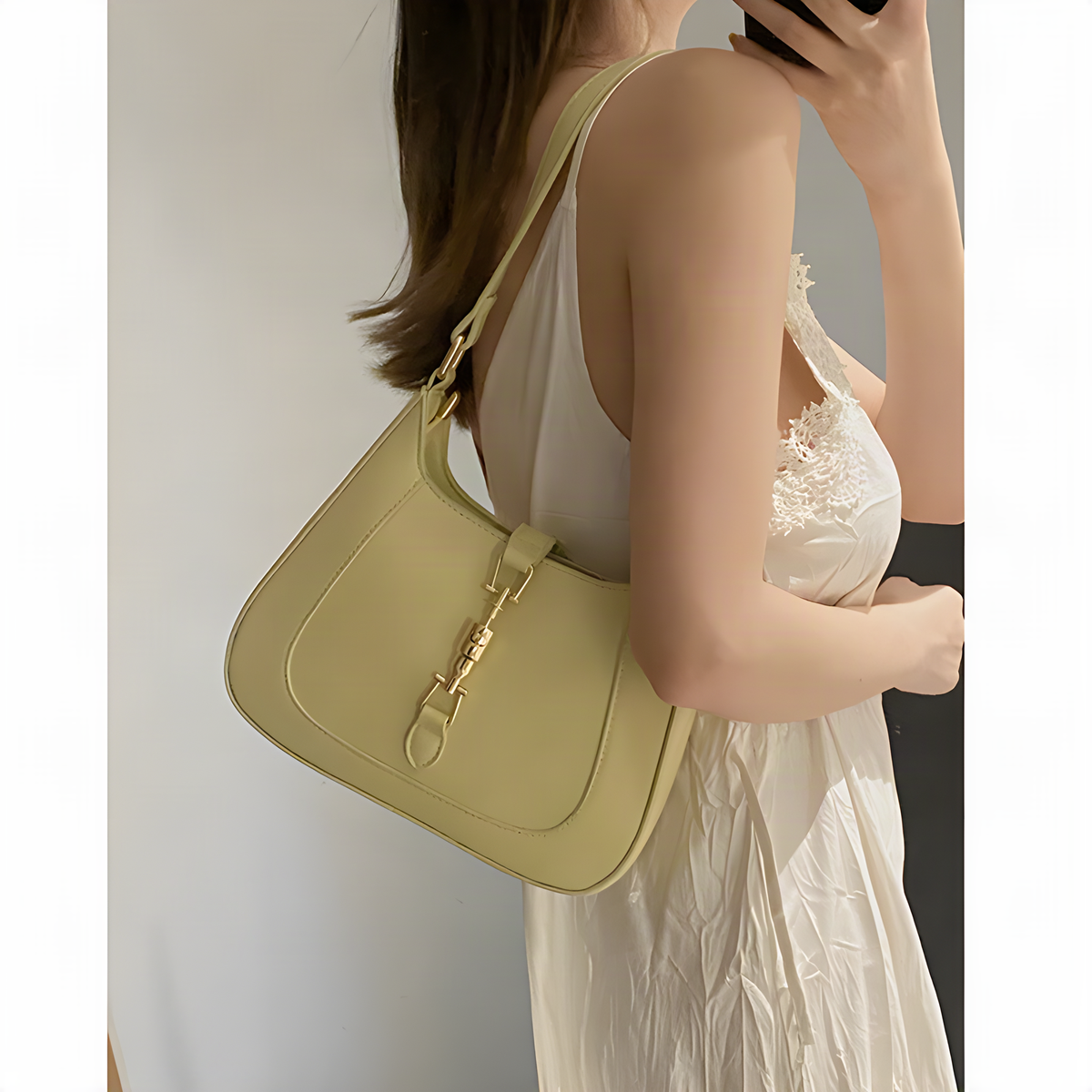 Curved Baguette Shoulder Bag