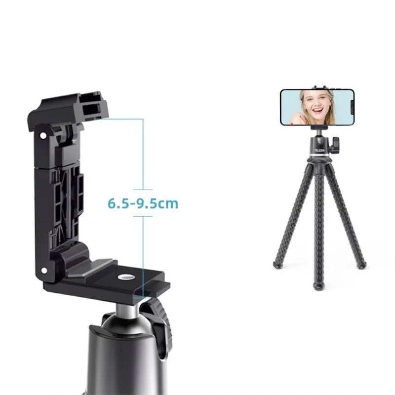 Flexibles 360-Grad-Stativ von Telesin mit 1/4-Zoll-Stativ / Mobilgerät / Montagezubehör - Bläckfisk
