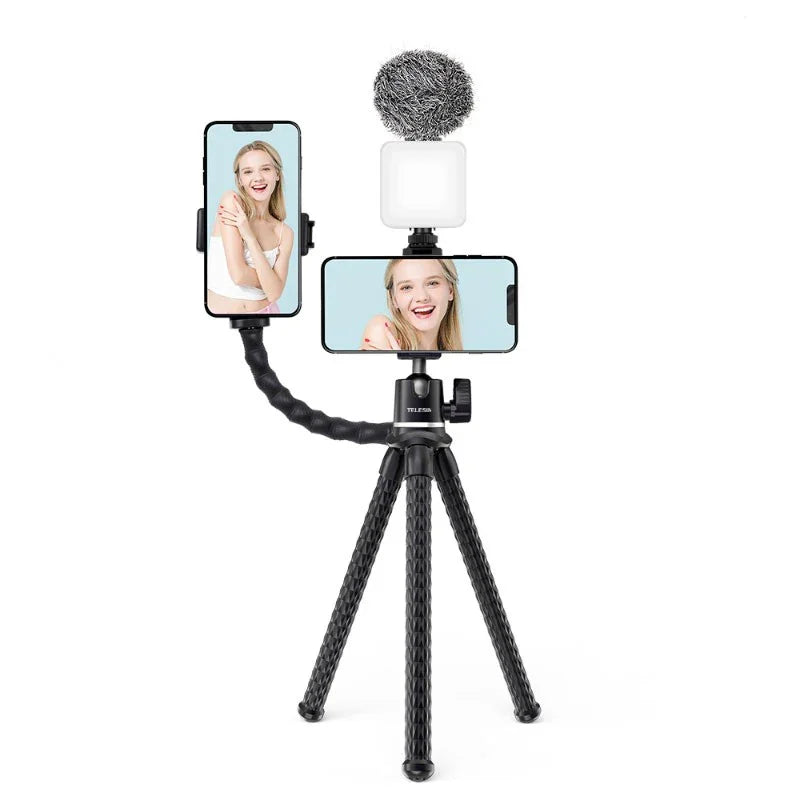 Flexibles 360-Grad-Stativ von Telesin mit 1/4-Zoll-Stativ / Mobilgerät / Montagezubehör - Bläckfisk