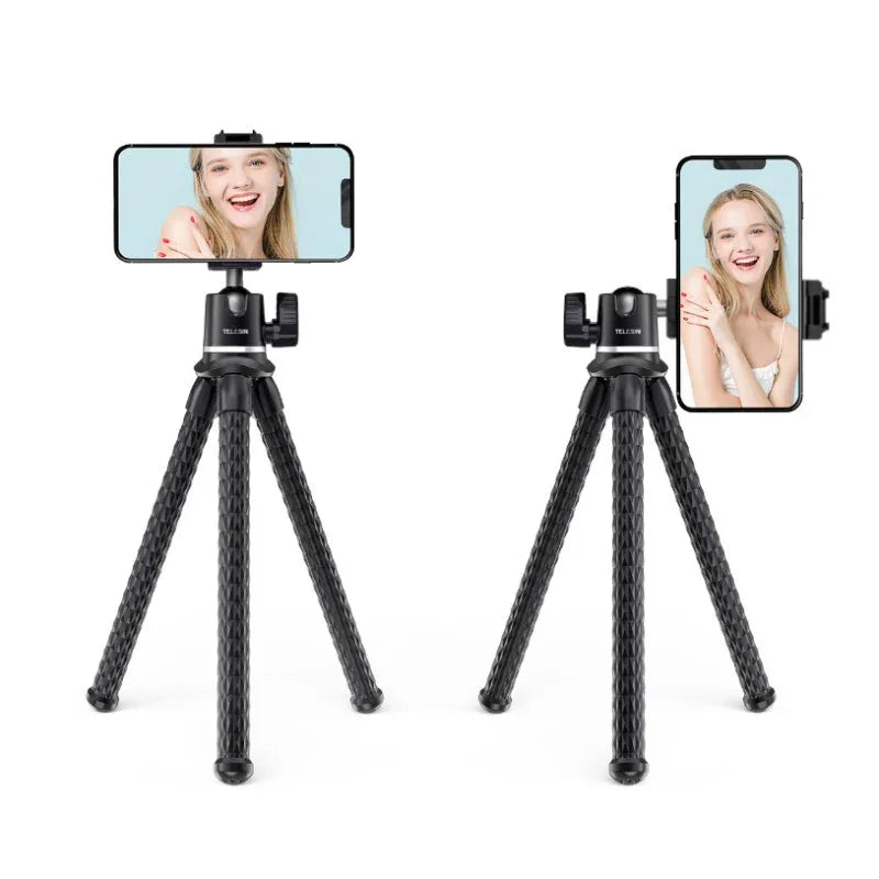 Flexibles 360-Grad-Stativ von Telesin mit 1/4-Zoll-Stativ / Mobilgerät / Montagezubehör - Bläckfisk
