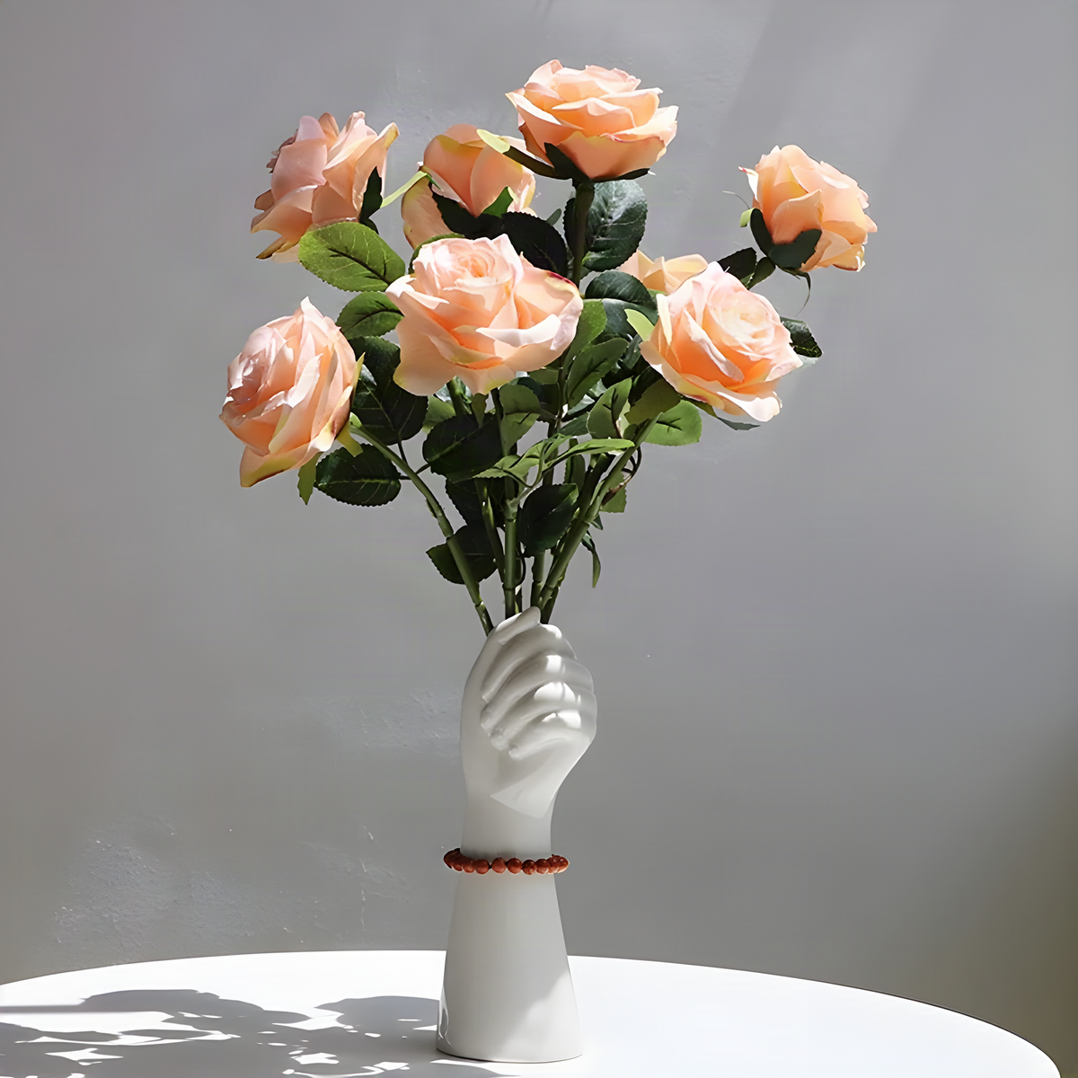 Hand-Shaped Ceramic Vase