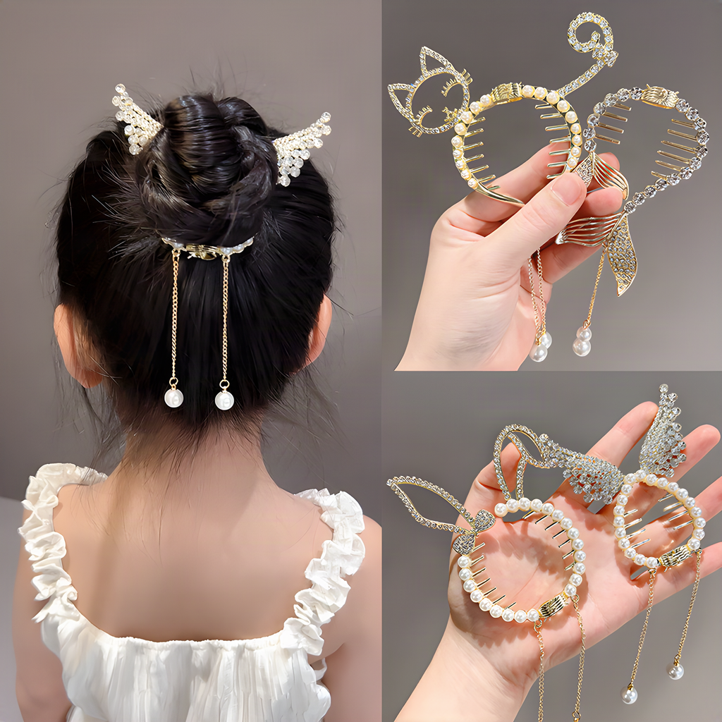 Decorative Hinged Ponytail Hair Clips
