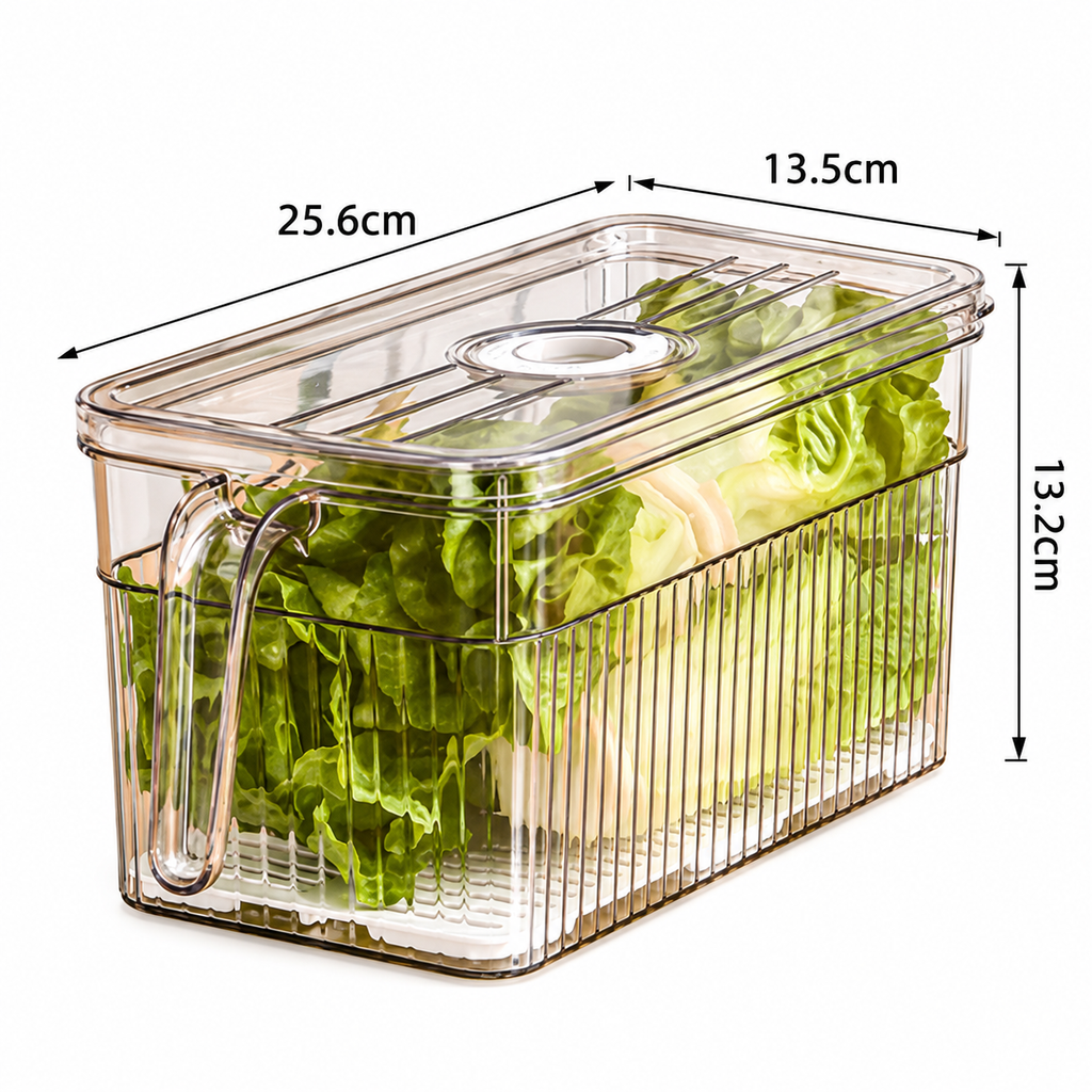 Handled Fridge Box with Drain Tray
