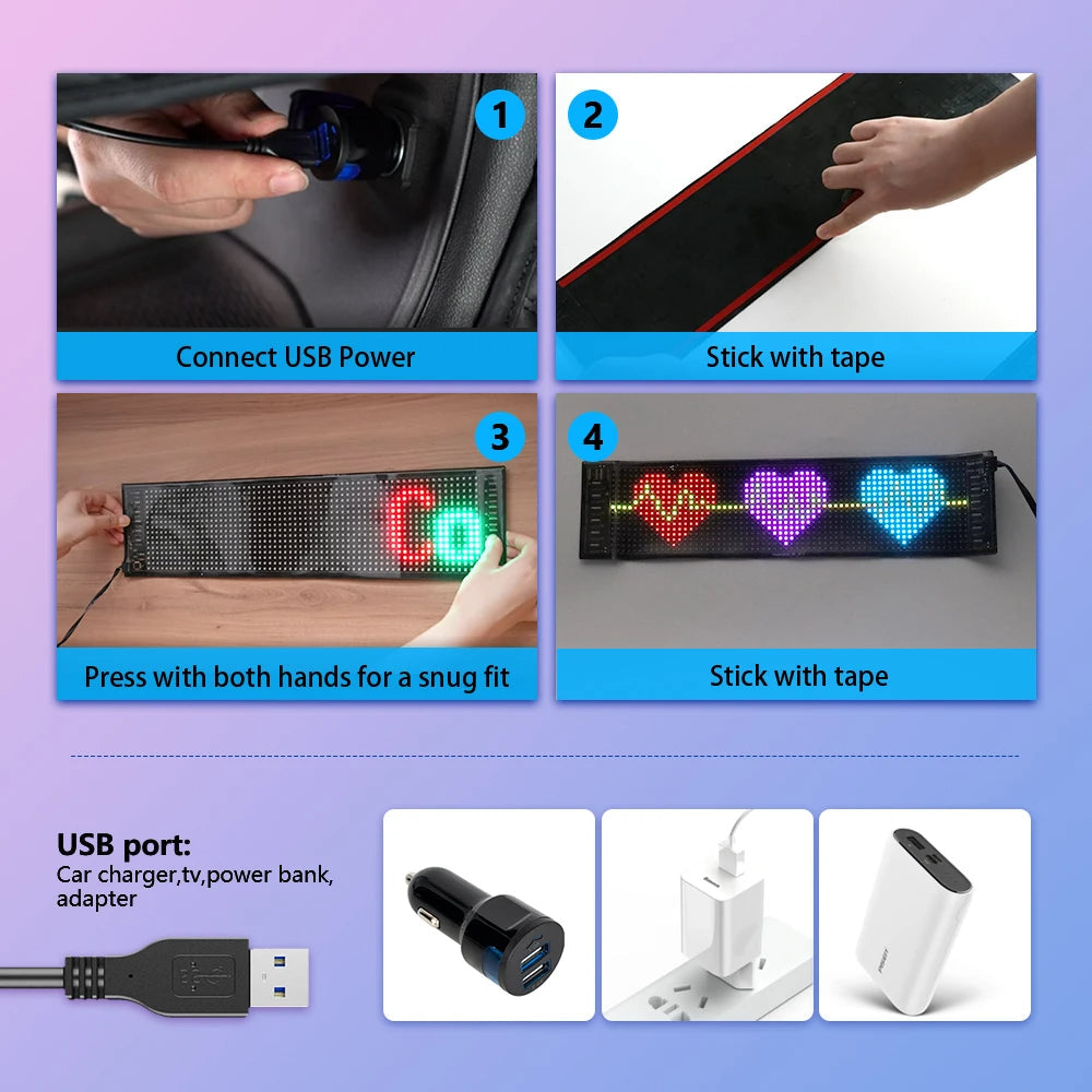 Flexibles LED-Panel für Autos