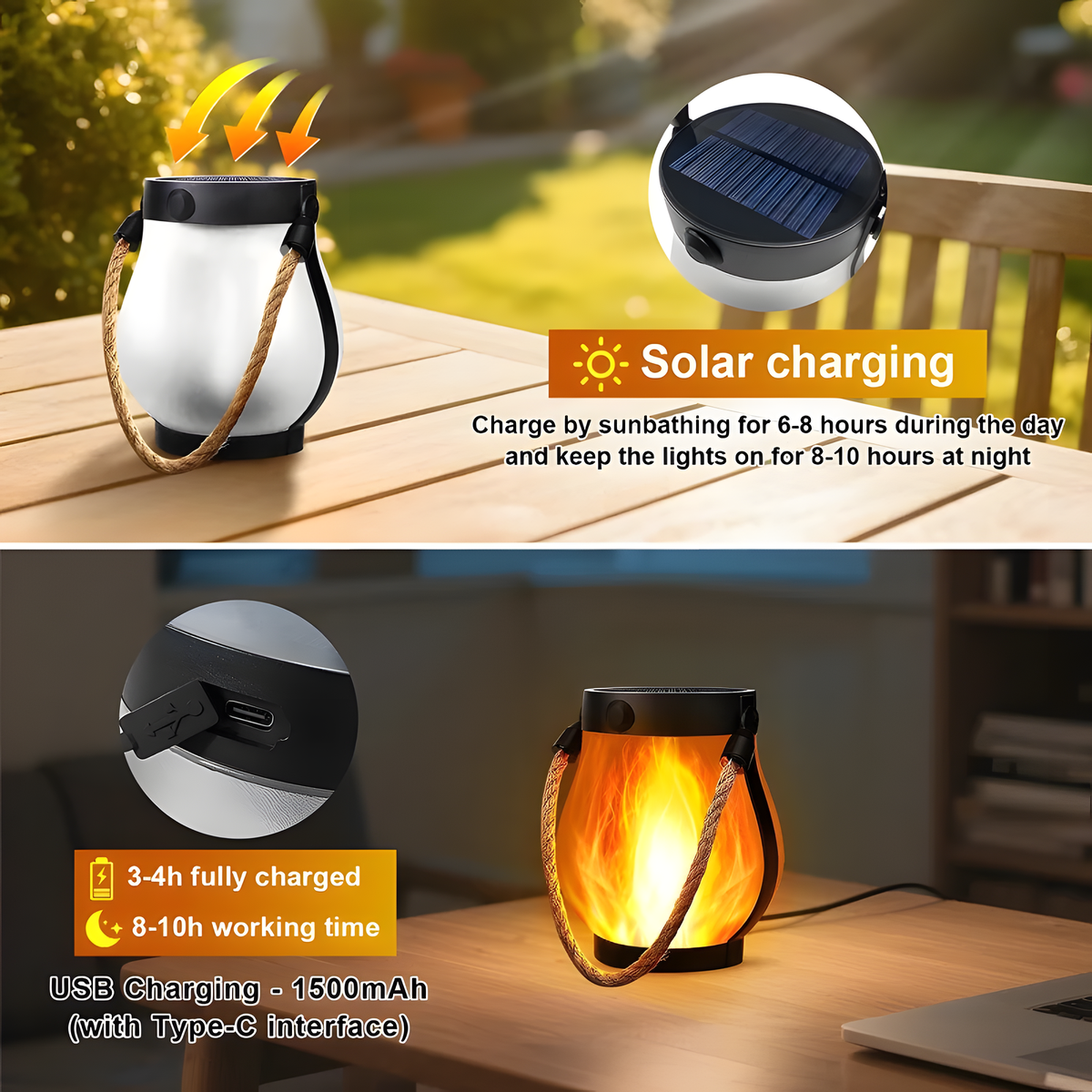 Solar Flame Lantern
