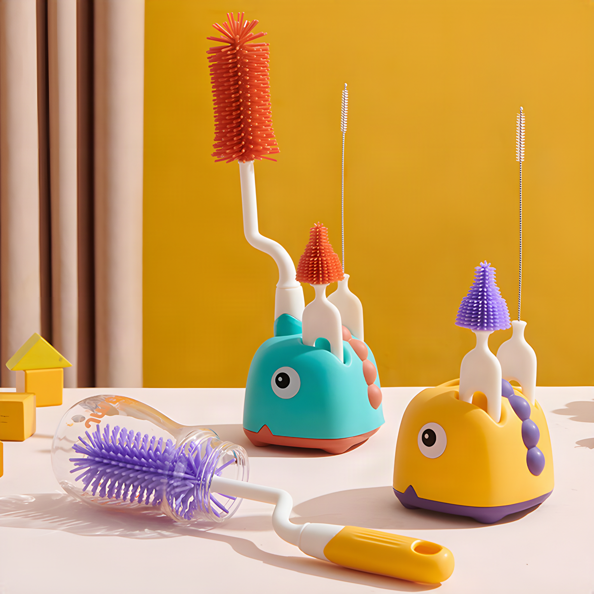 Bottle Brush Set with Storage Base