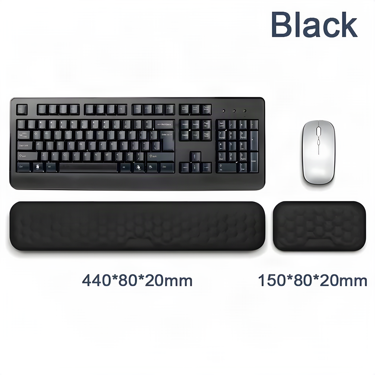 Memory Foam Keyboard and Mouse Wrist Rests