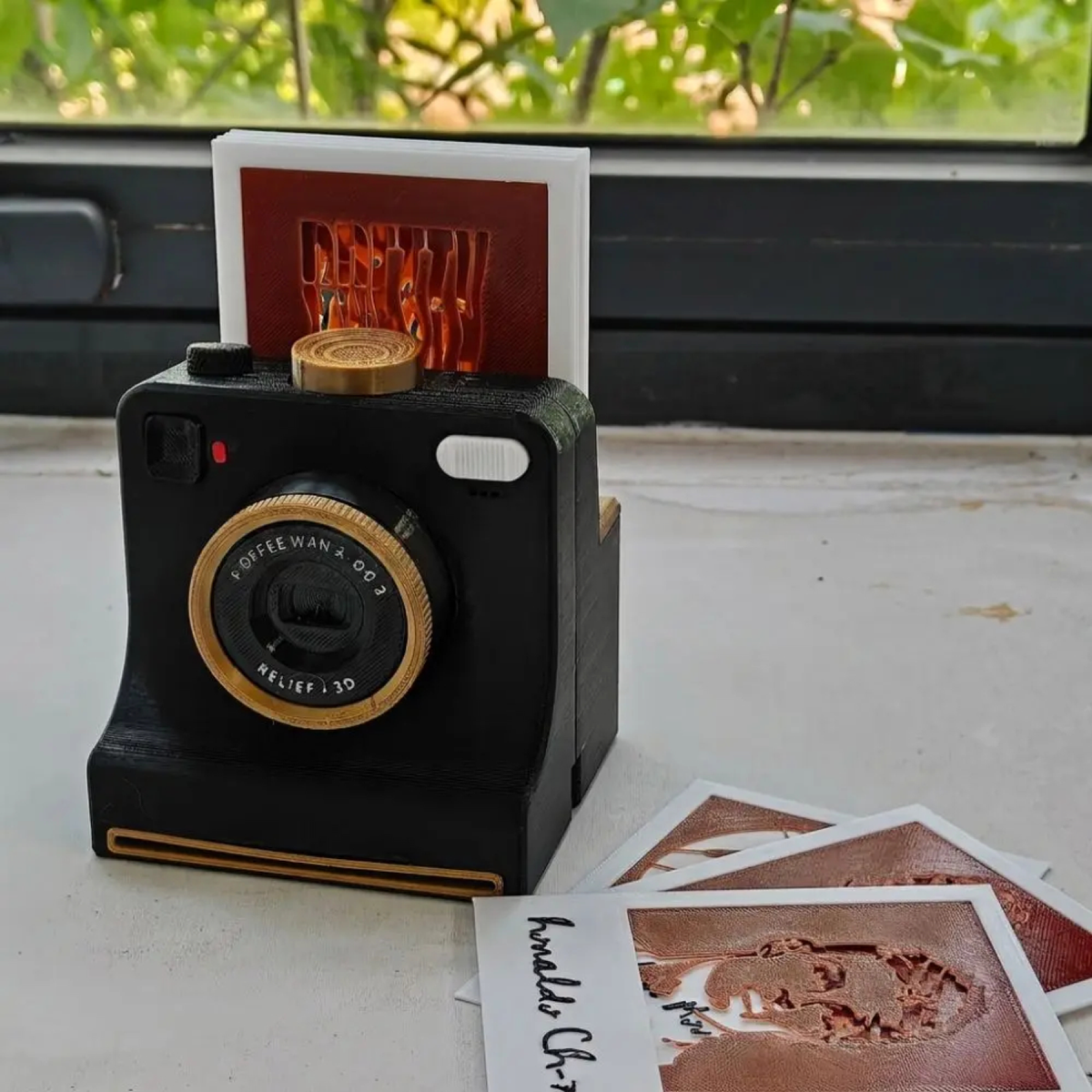 Camera-Shaped Latte Art Stencil Tool