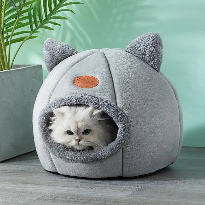 Kleiner Winterkatzenbettkorb Höhle