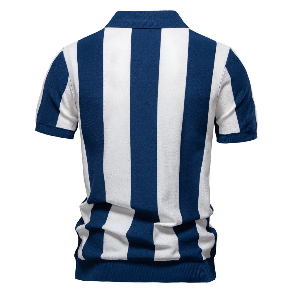 Lapel Short-Sleeved Polo Shirt For Men