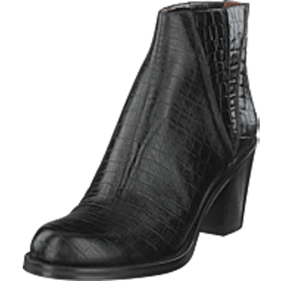 Luisa High Croco Black
