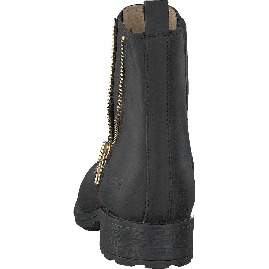 Low Chelsea Boot Black/shiny Gold