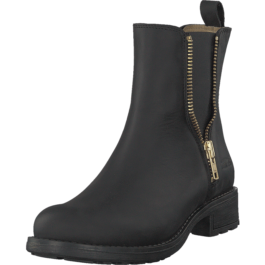 Low Chelsea Boot Black/shiny Gold
