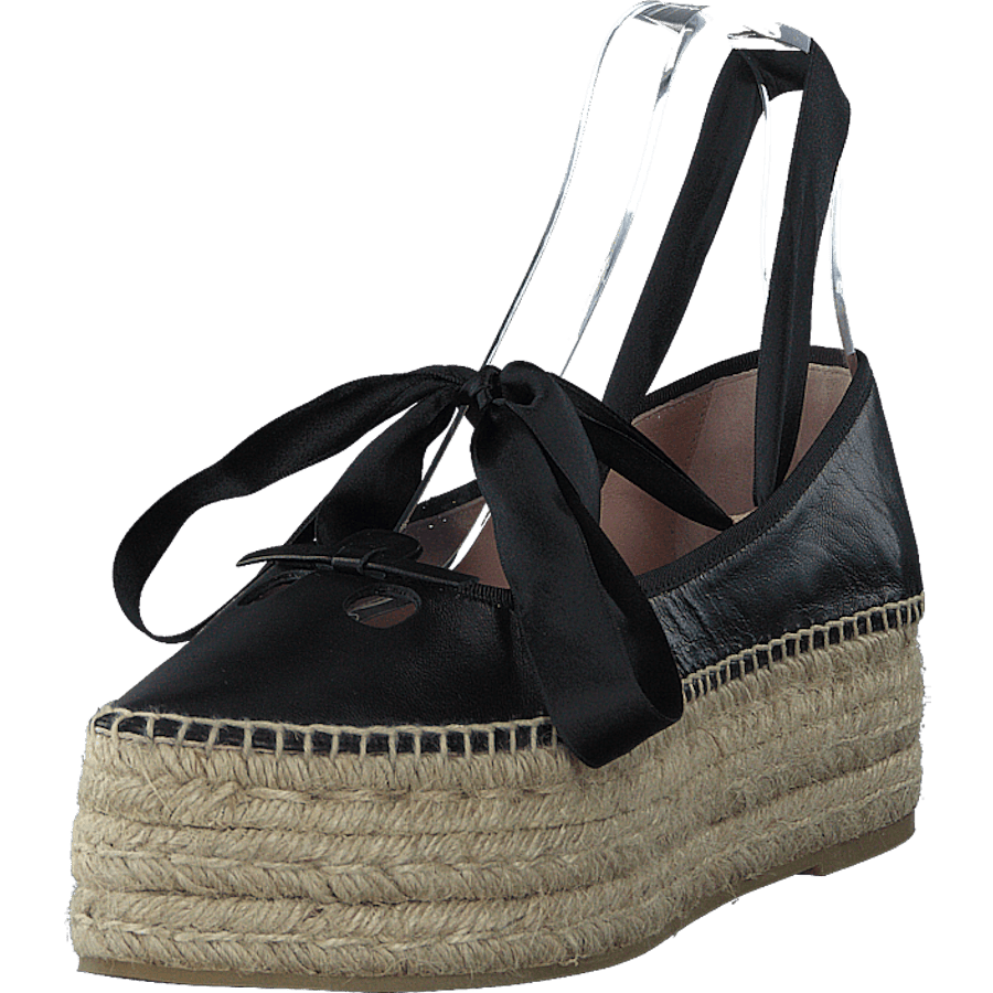 The Mouse Platform Espadrille Black