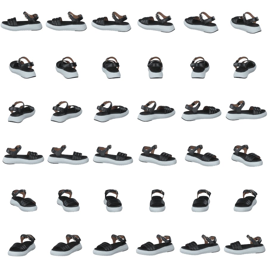 Sandalo Pelle A083 Black