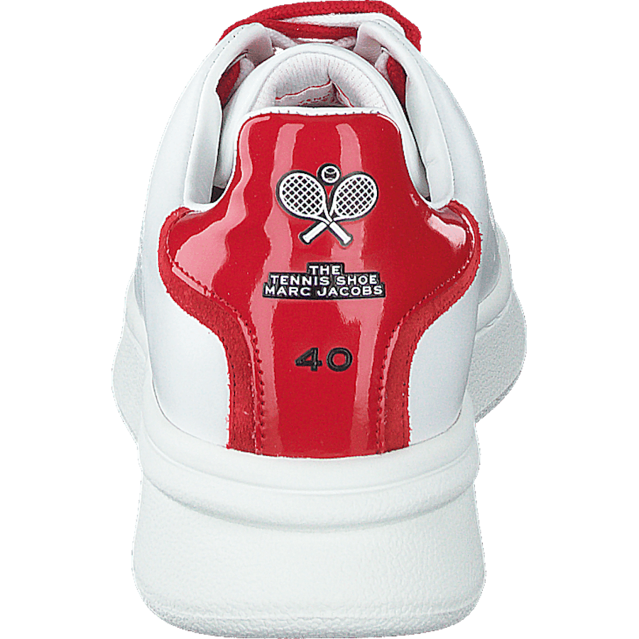 The Tennis Shoe White-red