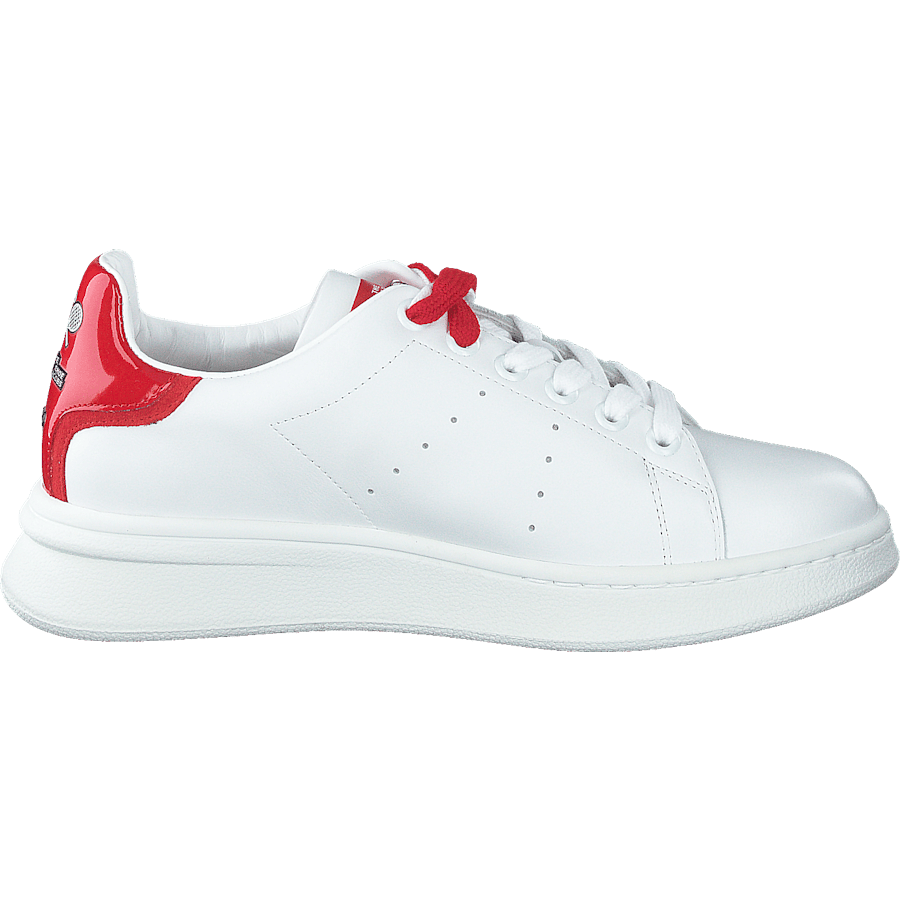 The Tennis Shoe White-red