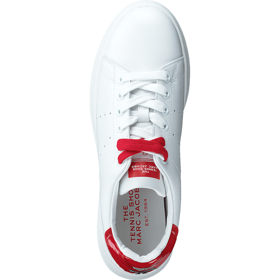 The Tennis Shoe White-red