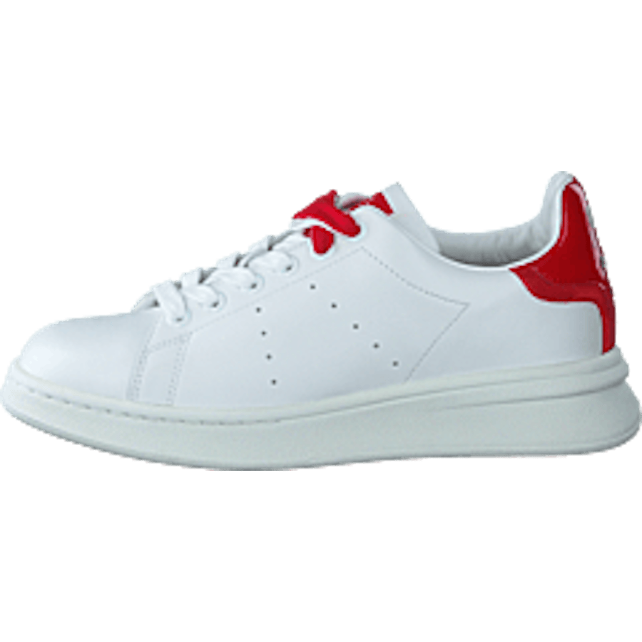 The Tennis Shoe White-red