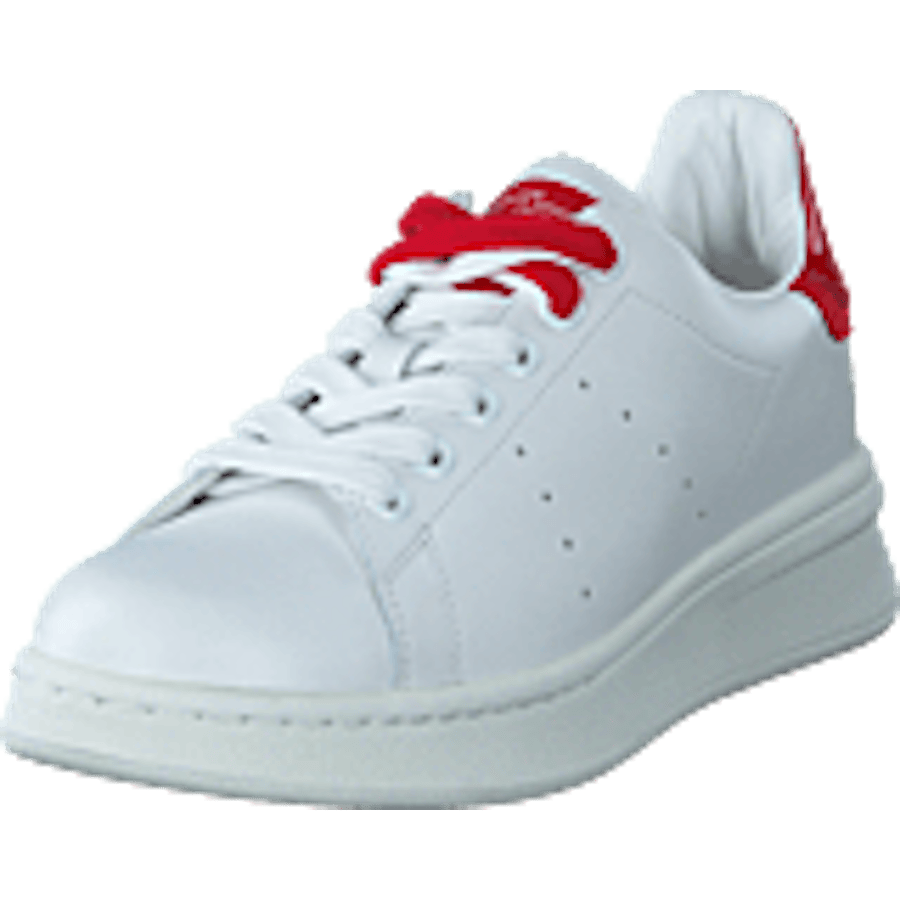 The Tennis Shoe White-red