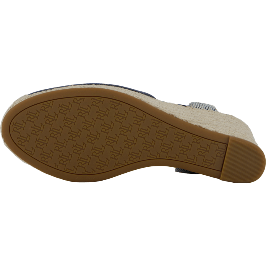 Pearle II Leather & Canvas Espadrille Black / Natural / Black