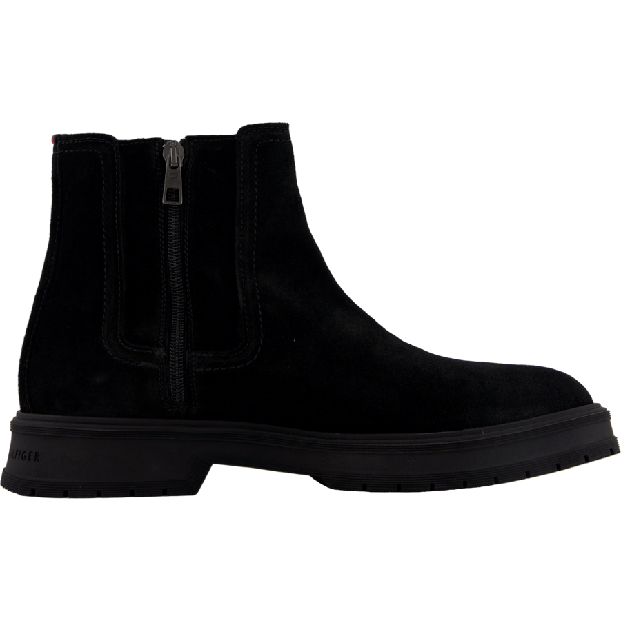 Hilfiger Suede Zip Chelsea Black
