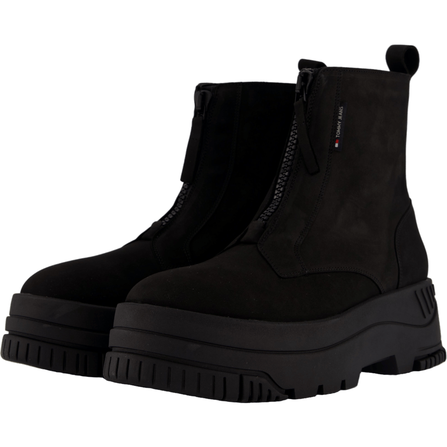 Tjw Zip  Up Flatform Nubuck Bo Black