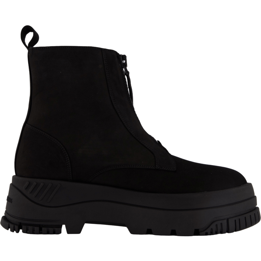 Tjw Zip  Up Flatform Nubuck Bo Black