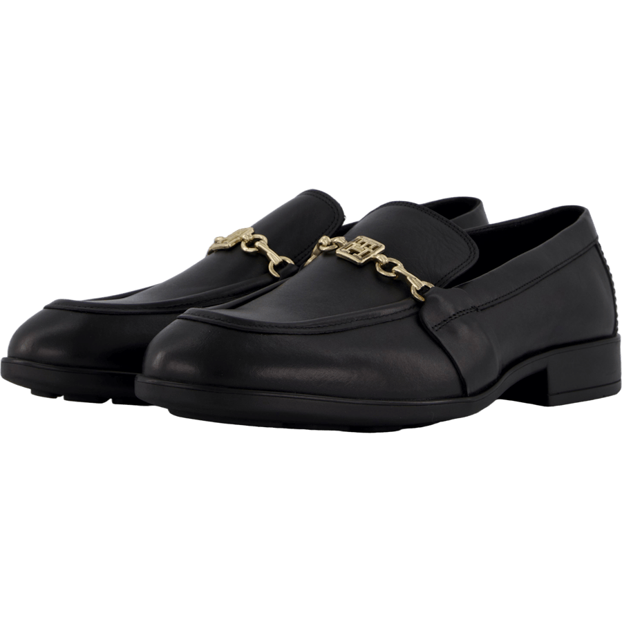 Th Chain Leather Loafer Black