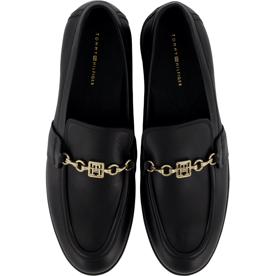 Th Chain Leather Loafer Black