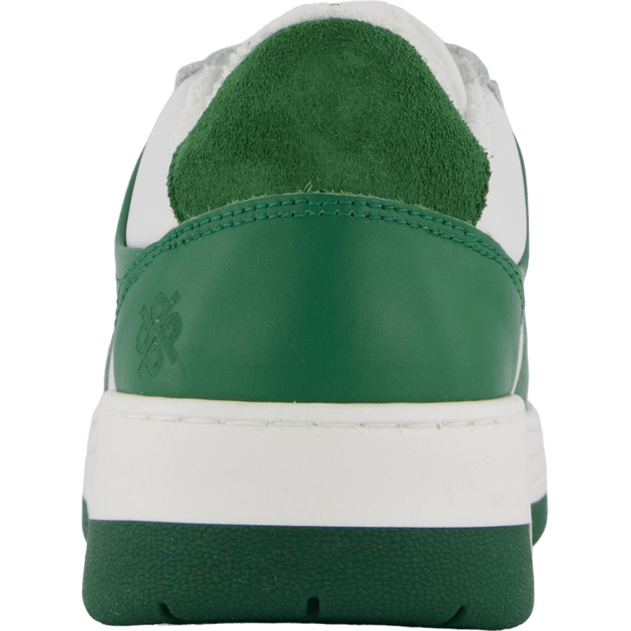 The Ella White Leather/green