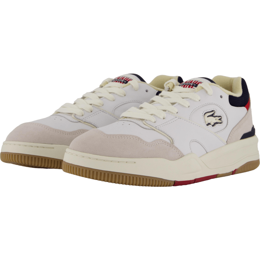 Lineshot Leather Sneakers 40f Off Wht/gum