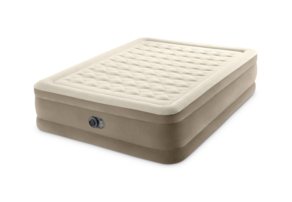 INTEX Ultra Plush Luftmadrass -Brun Dubbel