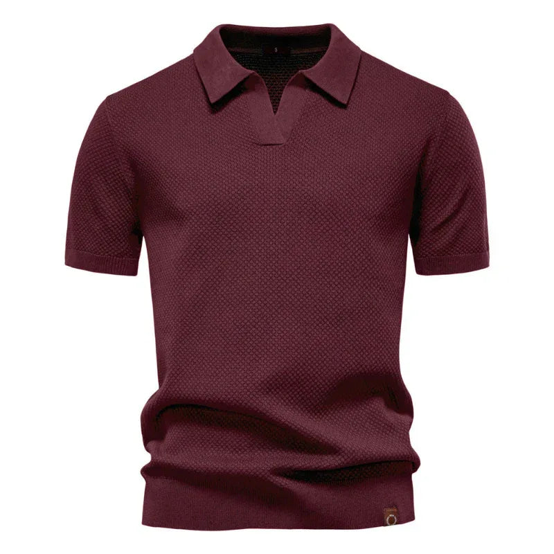 Men's Woolen Summer Short Sleevee Polo Shirt