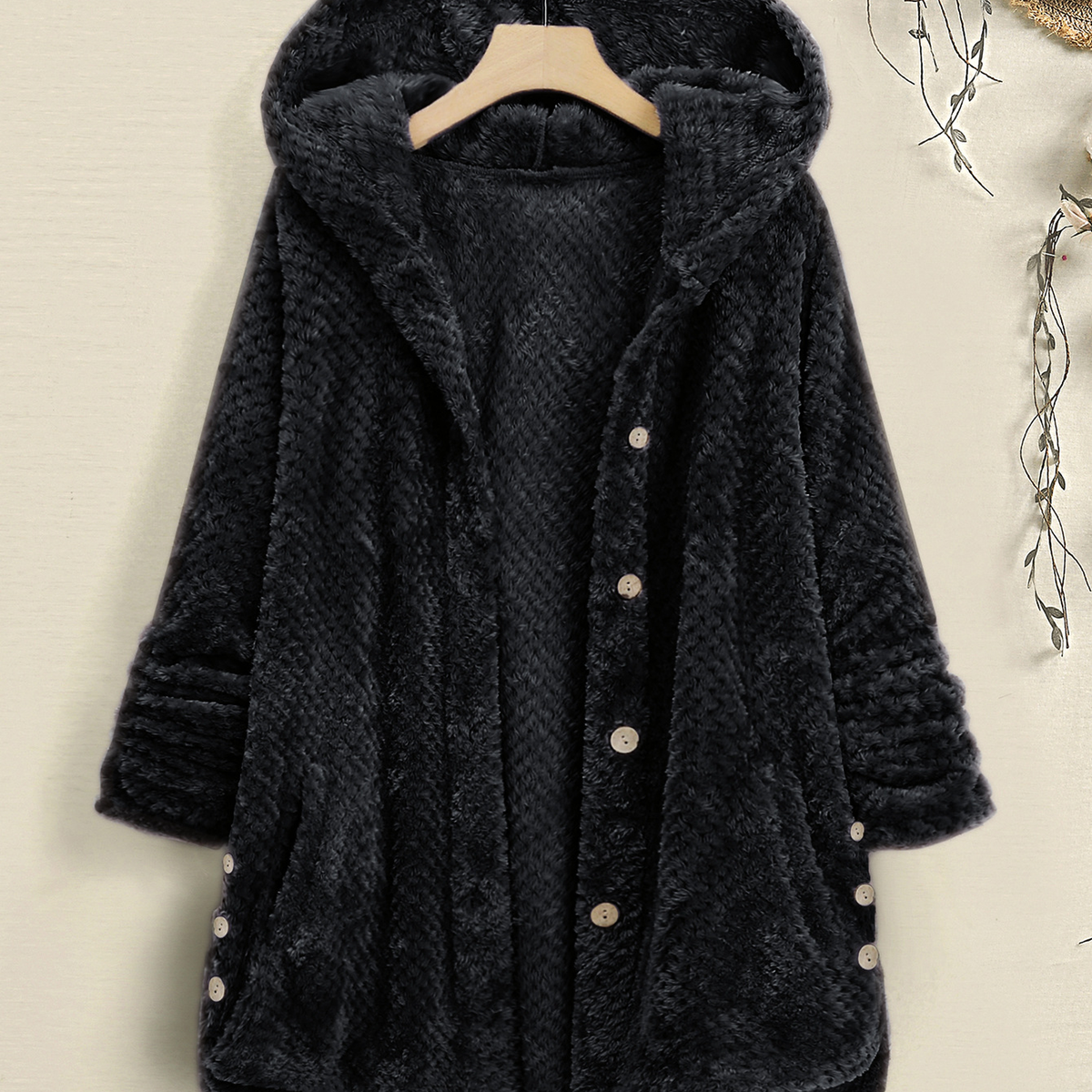 Hooded Fleece Cardigan