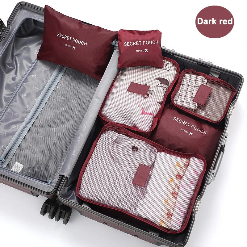 6 Stück Aufbewahrungsbeutel für Reisekleidung