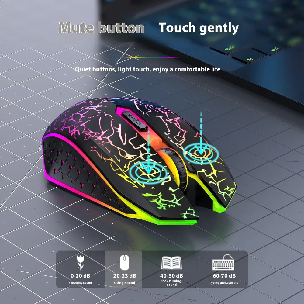 Bluetooth Dual-Mode 24G Rechargeable Luminous Gaming Mouse