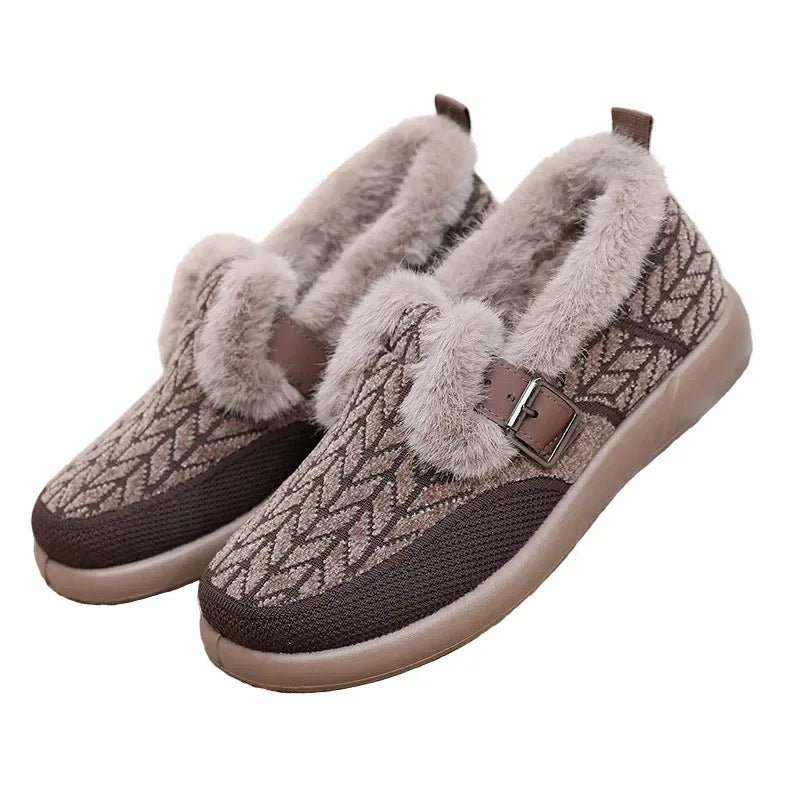 Women's Fleece-Lined Extra-Thick Insulated Cotton Winter Shoes